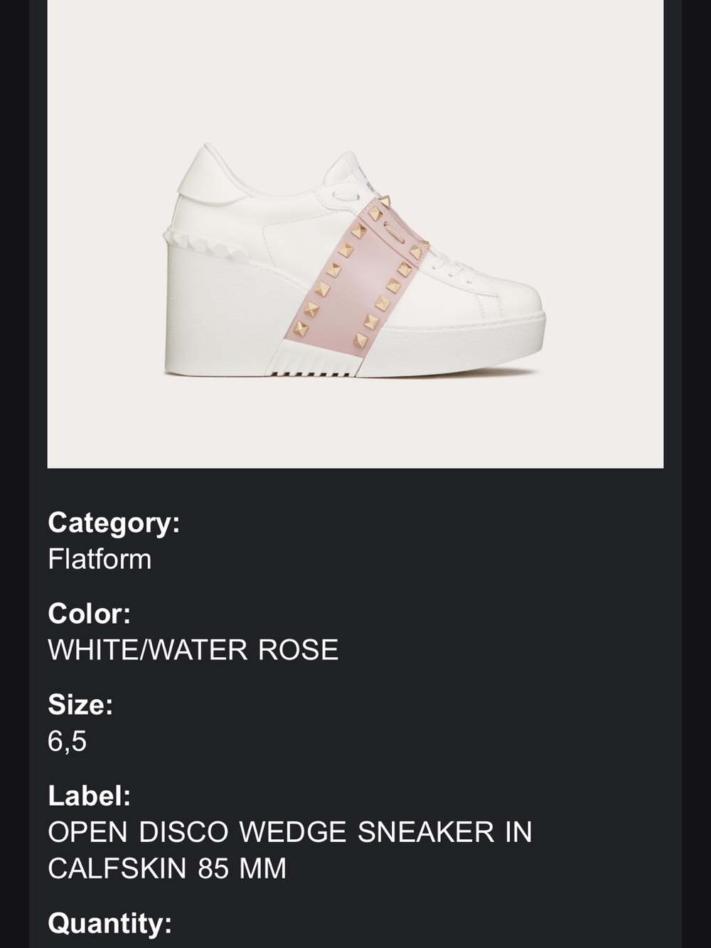 Valentino open disco wedge sneaker.. standout with these rockstar sneakers